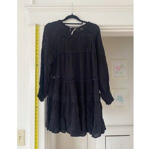 Free People Laced Black Dress